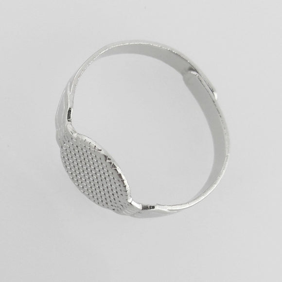 Metal 10mm plate finger ring NKL 40p