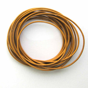 Leather 1mm indian round tan 2mtrs