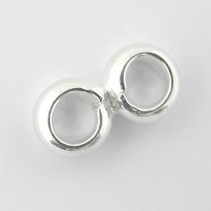 Sterling sil 3mm Double ring 1pc