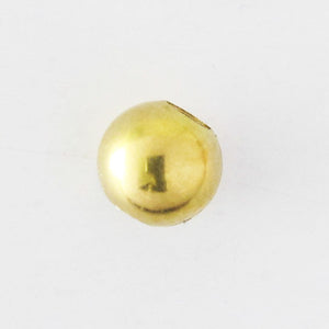 14k Gold sterling sil 5mm rnd bead 2pcs