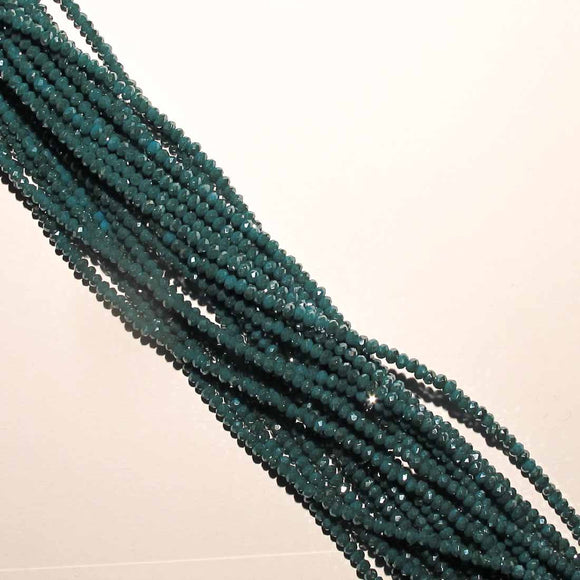 Cg 3mm faceted rond teal 150pcs