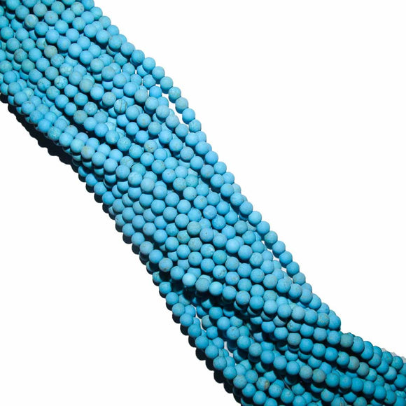 Semi prec 6mm rnd hlite matt blue 65p