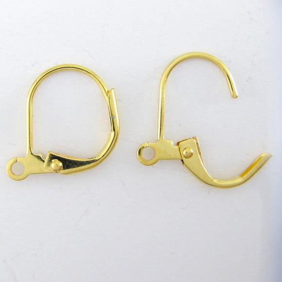 Metal 12mm continential hook NF GOLD 6pc