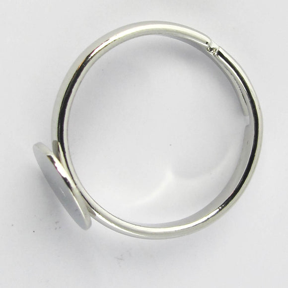 Metal 7.5mm PLATE RING NF NICKEL 10pcs
