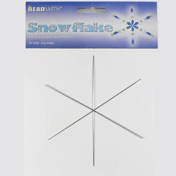 Metal 15.25cm 1mm snowflake 6pcs