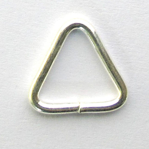 metal 15x15x15x1.8mm tri bail sil 10pcs