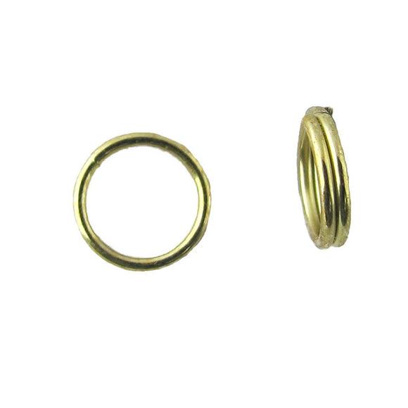 metal 6mm split ring gold 20 pcs