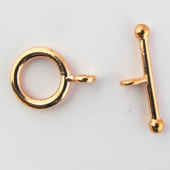 Metal 14mm rnd FOB HIGH Q NF RGold 1sets