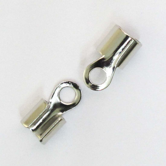 Metal 3mm cord ends NF nkl 10pcs