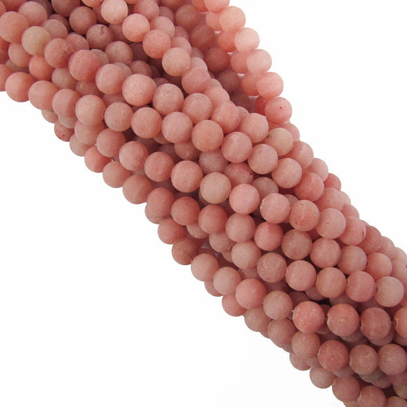 Semi prec 8mm rnd matt jade lgt ros 46+p.