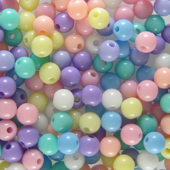 Plas 6mm rnd pastel multi 450+pcs