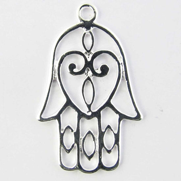 Metal 33mm hand of fatima NF SIL 4pcs
