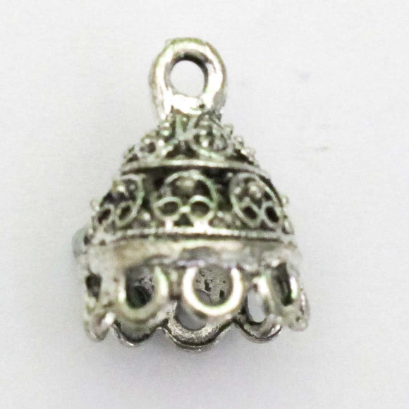 Metal 12x18mm bead cap ANT NKL 4pcs