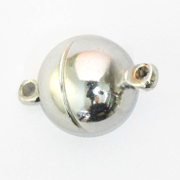 Metal 10mm rnd mag clasp HQ NF SIL 1pcs