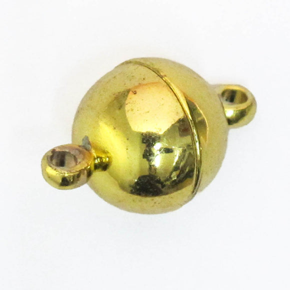 Metal 10mm rnd mag clasp HQ NF GLD 3pcs