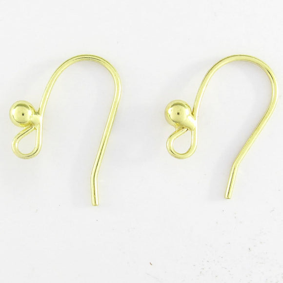 Metal 14mm E/RING hook+ball NF gold 10pc