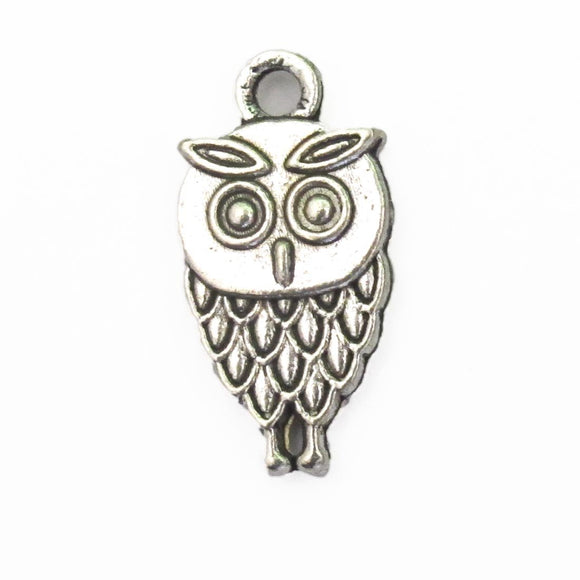 Metal 18mm owl charm NKL 8pcs