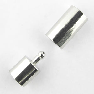 Metal 6mm pop out tube clasp NF NKL 4pc