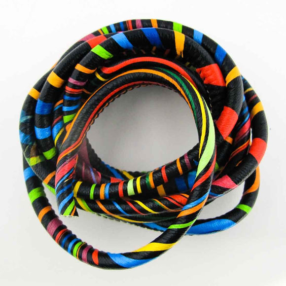 Cord 5mm rnd african cord multi col 2mts
