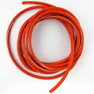 Cord 3.5mm rnd rubber red 2metres
