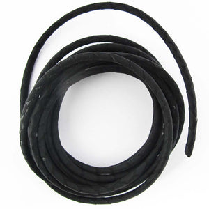 Cord 3.5mm rnd rubber black 2metres