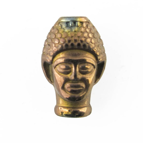 Semi prec 15x10mm buddha bronze 4pcs