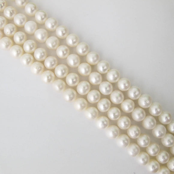 Semi prec 11mm rnd pearl natural 34+pcs