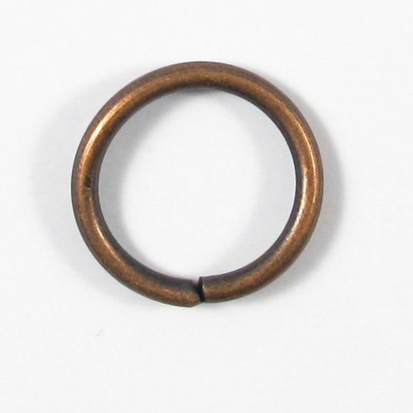 Metal 15mm x1.8mm jump ring ant cop 50p