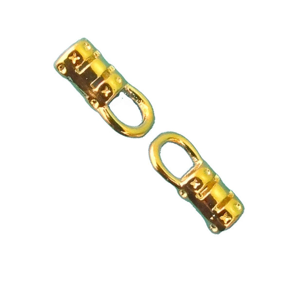 Metal 2mm cord ends NF GOLD 10pcs