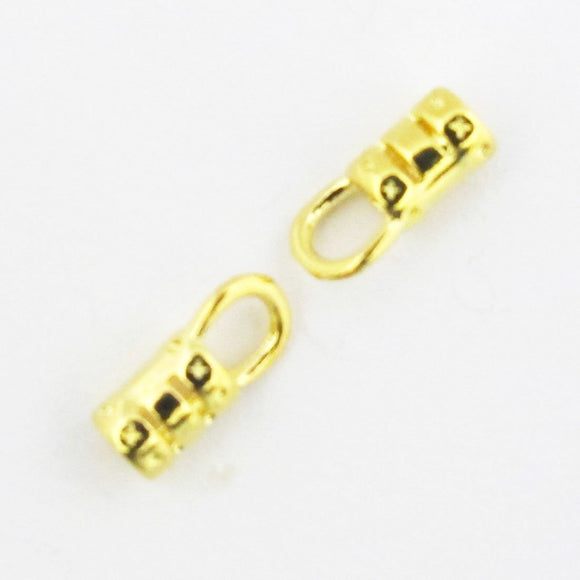 Metal 2mm cord ends NF GOLD 50pcs
