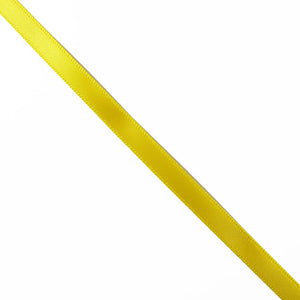 Ribbon 8mm wide satin yellow 91metres