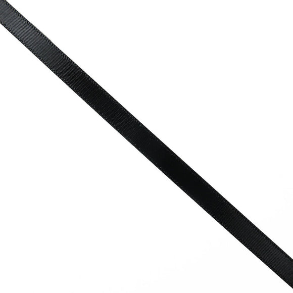 Ribbon 8mm wide satin black 91metres