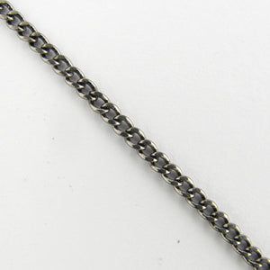 Metal chain 2.9x1.9mm NF curb BLACK 2mts