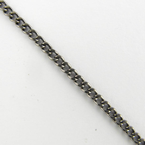Metal chain 2.9x1.9mm NF curb BLACK 2mts