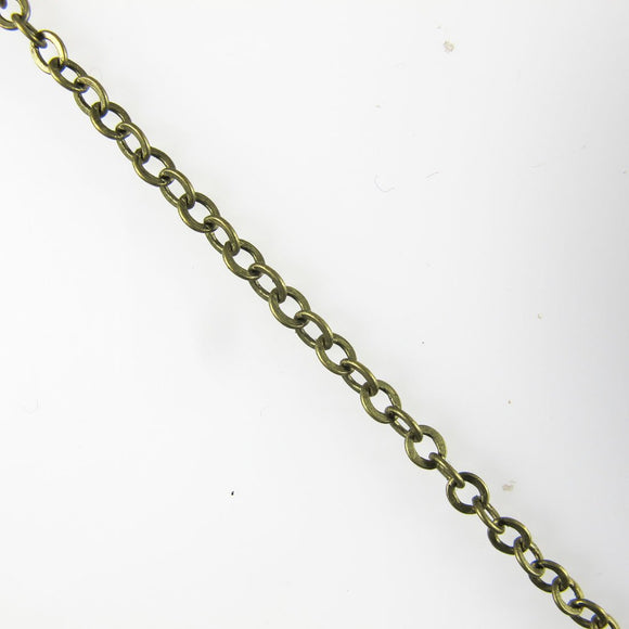 Metal chain 3x2.5mm flat oval NF AB 2mt