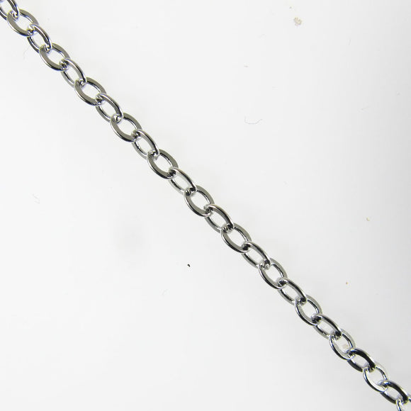 Metal chain 3x2.5mm flat oval NF NKL 2mt