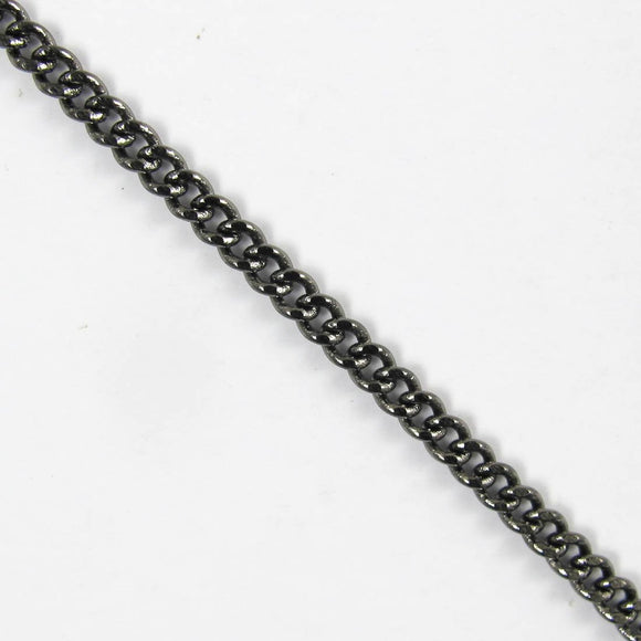 Metal chain 3x2.7mm thick curb NF bl 2mt