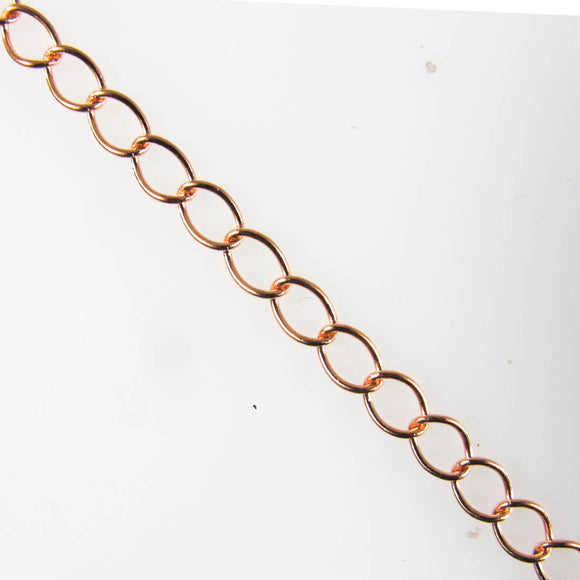 Metal chain 5x4.5mm curb link NF R GL2mt