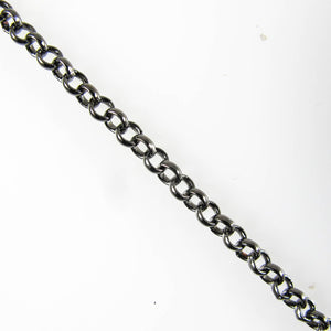 Metal chain 3.2mm belcher NF blk 2mt