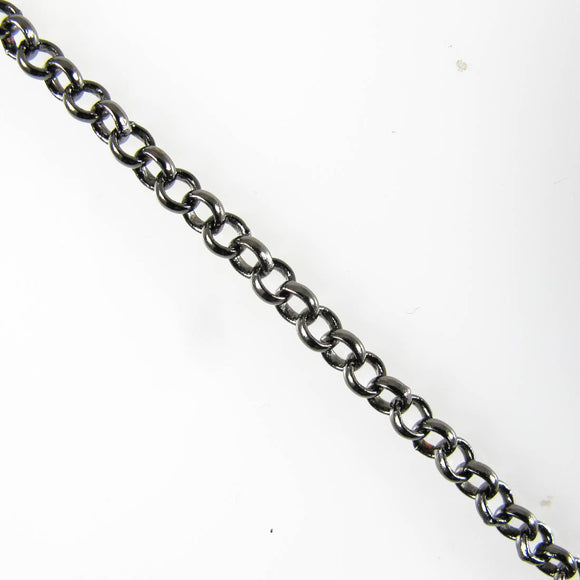Metal chain 3.2mm belcher NF blk 2mt