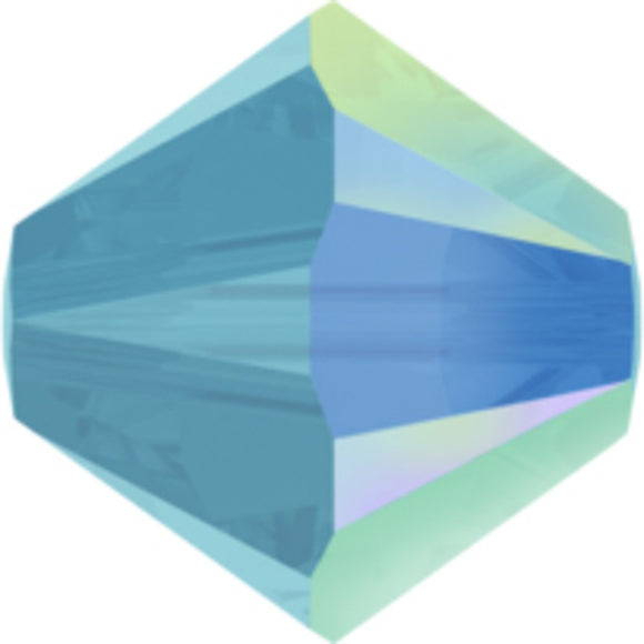 Austrian Crystals 3mm 5328 turquoise AB 30pcs