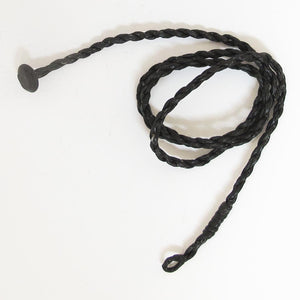 Cord 3mm twisted necklace 45cm black 3pc