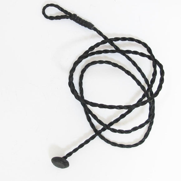 Cord 2mm twisted necklace 50cm blk 3pc