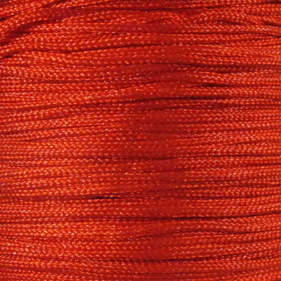 Cord 1mm rnd woven red 60metres