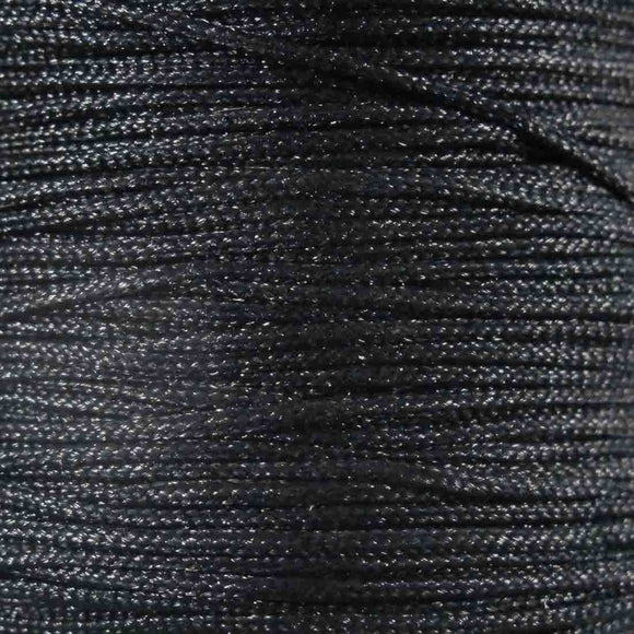 Cord 1mm rnd woven black 60metres