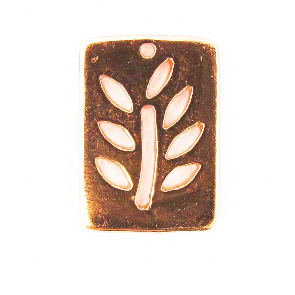 metal 19x14mm rectangle tree NF R GLD 4p