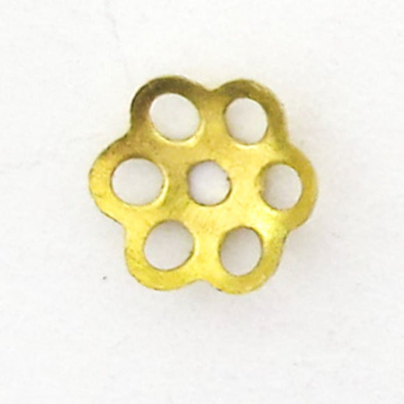 metal 4mm rnd bead cap filagree raw 100p