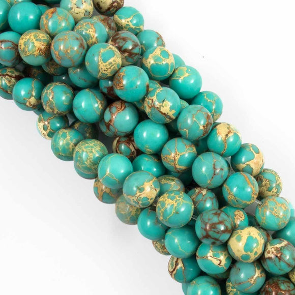 Semi prec 10mm NEW TURQUISE 38pcs