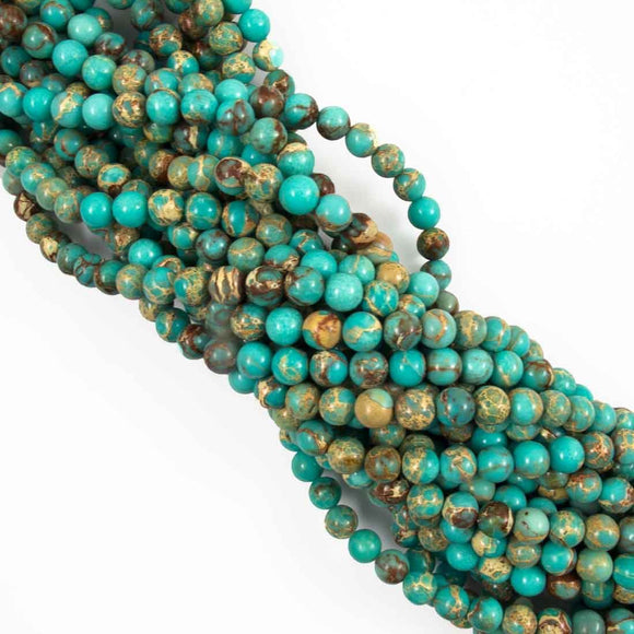 Semi prec 8mm NEW TURQUISE 53pcs