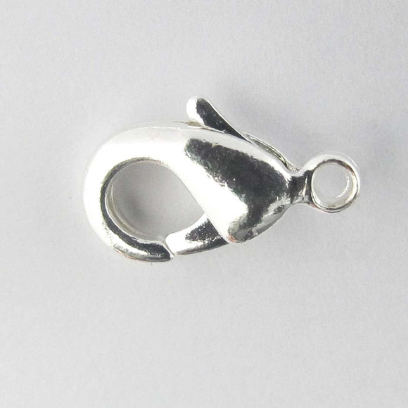 Metal 10mm parrot clasp HQ NF sil 10pc